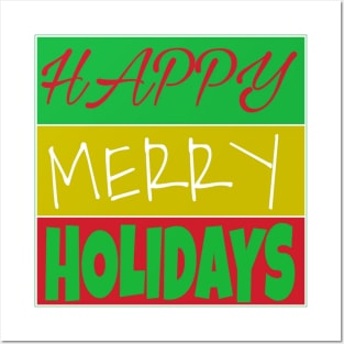 Happy Merry Holidays - Front Posters and Art